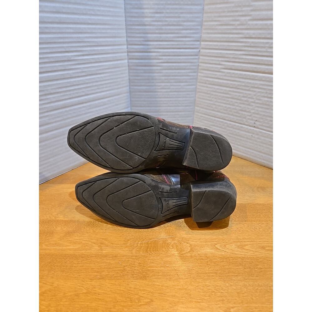 Ariat Desert Diva Leather Western 10023077 Youth Size 5 Colorful Embroidery - Picture 7 of 11